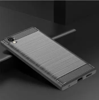 Для Sony Xperia L1 G3311 G3312 G3313 мягкий матовый чехол роскошный чехол из углеродного волокна для телефона sony l1 силиконовые защитные задние чехлы For Xperia L1 чёрный
