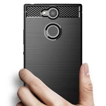 Для Sony Xperia L2 мягкий чехол для телефона противоударный силиконовый чехол для sony l2 роскошные чехлы из углеродного волокна Coque Fundas For Xperia L2 чёрный