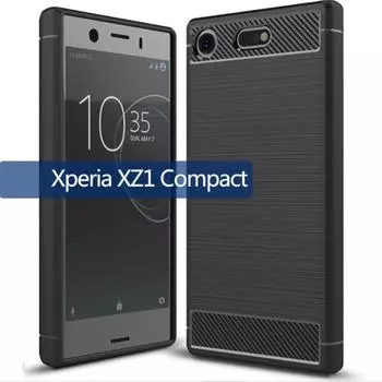 Для Sony Xperia XZ1 Compact Силиконовый чехол Роскошный чехол из углеродного волокна для Sony XZ1 Compact Xperia XZ1 mini Мягкий чехол для телефона Sony XZ1 Compact чёрный