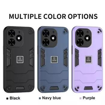 Для Spark GO 2024 чехол для телефона Funda Tecno Spark 20 10 Pro 10C 7 7P 9 9T 8T 8C POP чехлы роскошный защитный бампер твердый задний чехол SPARK GO 2022 чёрный