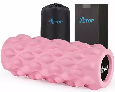 для среднего 5-летняя гарантия TETOP Foam Roller Миофасциальный релиз Ролик для растяжки Ролик Небьющийся Твердый Тонкий Легкий Йога Палка Упражнения Тренировки