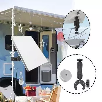 Для Starlink Mini Круглый трубчатый кронштейн Pea Pod с комплектом кронштейнов Ethernet Винтовой кронштейн 1/4 Зажим S G0H8 Black-for starlink mini