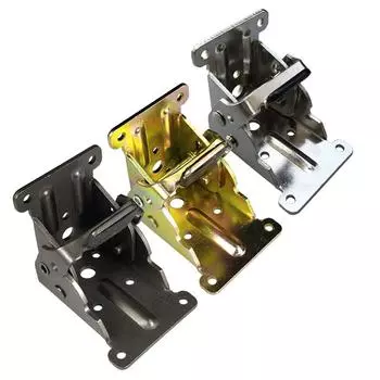 Для стульев и столов, стальной самоблокирующийся складной шарнир 90 градусов, мебельная фурнитура, кронштейн для ножки стола серебряный