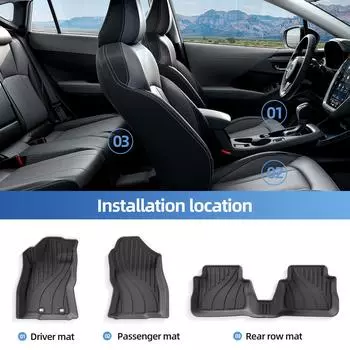 для Subaru Crosstrek 2025 TPE 3D автомобильные коврики в багажник, всепогодный водонепроницаемый черный левый руль