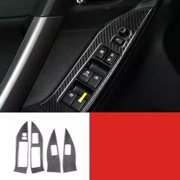 Для Subaru Forester 2013-2018 LHD RHD 4 шт./лот углеродное волокно автомобильная дверь, окно, переключатель управления, панель, рамка For LHD