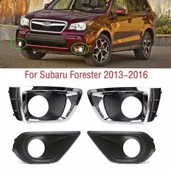 Для Subaru Forester SJ 2013 2014 2015 2016 автомобильный передний бампер противотуманная фара рамка крышка накладка противотуманные фары Кепка противотуманной фары Type B Left