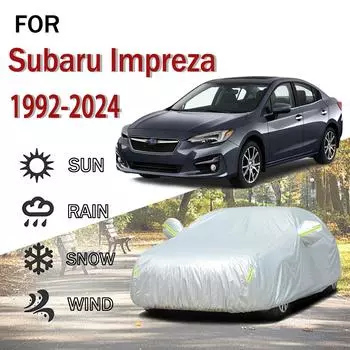 Для Subaru Impreza1992-2024 наружная защита полная 190T автомобильные чехлы снегозащитный чехол солнцезащитный козырек пылезащитный чехол внешние аксессуары для автомобиля 4.6x1.8x1.5M серый