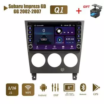 Для Subaru Impreza GD GG 2002-2007 с кнопочной ручкой Android автомобильный радиоприемник мультимедийный плеер навигация стерео GPS 2 Din 1 + 16 ГБ 1+16GB