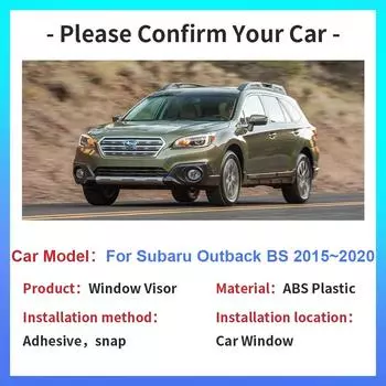Для Subaru Outback BS Legacy 2015~2020 2016 оконный козырек автомобильный дефлектор дымоотражатели боковые солнцезащитные козырьки наружные аксессуары прозрачный