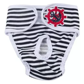 Для сук и кобелей Хлопковые подгузники для собак Короткие трусы для питомцев Физиологическое нижнее белье Подгузник для менструации Black S