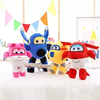 Для Super Wings плюшевая игрушка мультфильм Джетт Джером Донни Диззи Мира фигурка плюшевые куклы диван Peluche PilloKids Рождественский подарок 20cm