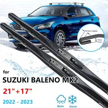 Для Suzuki Baleno MK2 2022 2023 бескаркасные щетки переднего стеклоочистителя, щетки, резиновая полоска, заправка для окон, автомобильные аксессуары UJ Style A