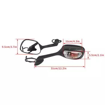 Для Suzuki GSXR750 GSXR600 GSX-R600 750 K6 K11 2011-2015 GSXR 1000 K9 2009-2013 Зеркала заднего вида Складные поворотники Светодиодный свет чёрный