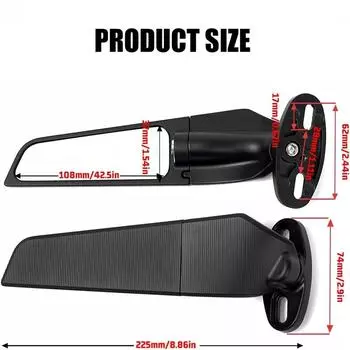 Для Suzuki Gsxr 600 750 1000 Gsx1300R Gsx650F Gsx-R зеркало для мотоцикла модифицированное ветровое крыло регулируемое вращающееся зеркало заднего вида чёрный