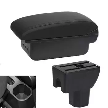 Для Suzuki Ignis автомобильный подлокотник, центральная консоль, хранилище для модификации автомобиля, аксессуары, детали интерьера, USB-интерфейс чёрный