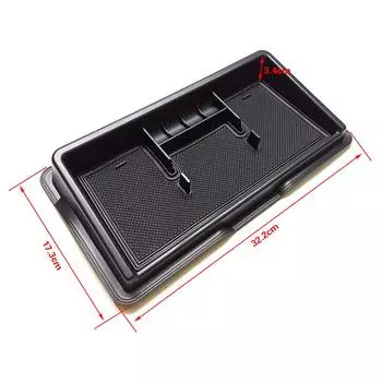 Для Suzuki Jimny 2019 2020 2024 2024 Укладка Уборка Центральная консоль Панель приборов Ящик для хранения Органайзер Лоток Телефон Держатель для карт Коврик чёрный