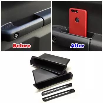 Для Suzuki Jimny JB74 2019 2024 салон автомобиля передняя дверь боковой ящик для хранения перчаток органайзер для телефона контейнер чехол ручка карман чёрный