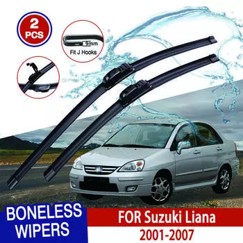 Для Suzuki Liana 2001-2007 автомобильный стеклоочиститель U-образный мягкий резиновый бескаркасный без кронштейна автомобильные дворники 22 +19