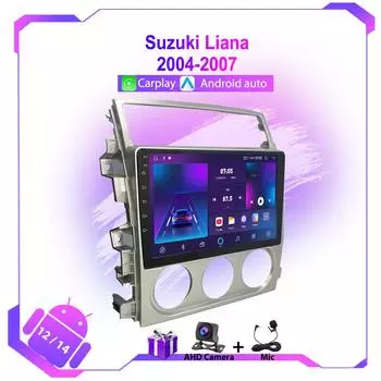 Для Suzuki Liana 2004-2007 Android Car Radio GPS Navigation Carplay Stereo WIFI 4G Multimedia Video Player Intelligent Headunit