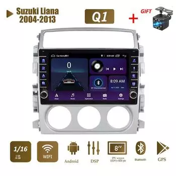 Для Suzuki Liana 2004-2013 с кнопкой Android автомобильный радиоприемник мультимедийный плеер навигация стерео GPS 2 Din 1 + 16 ГБ 1+16GB