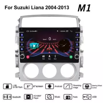 Для Suzuki Liana 2004-2013 с кнопкой Android автомобильный радиоприемник мультимедийный плеер навигация стерео GPS 2 Din 1 + 16 ГБ 1+16GB