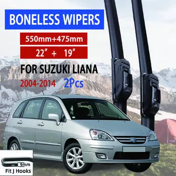 Для Suzuki LIANA 2004-2014 автомобильный стеклоочиститель U-образный мягкий резиновый бескаркасный без кронштейна автомобильные дворники 22 +19