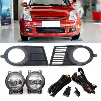 Для Suzuki Swift 2005-2010 автомобильный передний бампер, противотуманные фары, провода, переключатель, галогенная противотуманная фара, крышка, рамка one pair cover