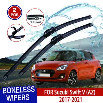 Для Suzuki Swift V (Аризона) 2017-2021 Автомобильный стеклоочиститель U-образный мягкий резиновый бескаркасный без кронштейна автомобильные дворники 21 +18