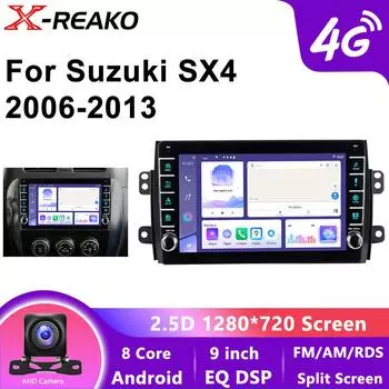 Для Suzuki SX4 1 2006 - 2014 Для Fiat Sedici 189 2006 - 2013 GPS Автомобильный Радио Навигация Мультимедиа Видео 4G 8Core Плеер Стерео Android13 8 core 4GB+64GB