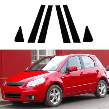 Для Suzuki SX4 хэтчбек 2006-2010 2011 2012 2013 Полированные стойки стойки автомобиля Накладка на окно BC наклейки на колонку