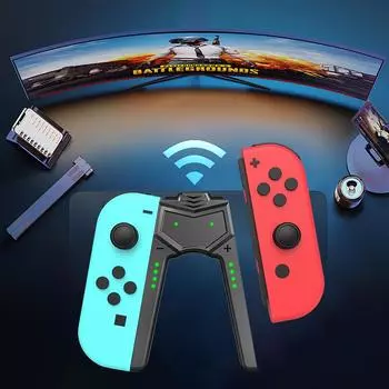 Для Switch OLED Joy-Con Зарядное устройство с ручкой типа C и индикаторами Разъем для контроллера для Nintendo Switch Модель OLED белый
