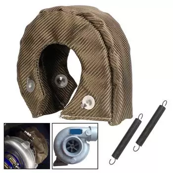 Для T3/25/28 GT25/28/30/32/35/37 Высокая термостойкость Автомобильные аксессуары Защитная пленка для турбокомпрессора Стекловолоконный теплозащитный чехол-одеяло