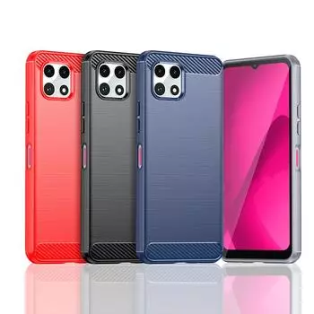 Для T-Mobile REVVL 7 Чехол для T-Mobile REVVL 7 6 6X Pro 5G Мягкий силиконовый чехол из углеродного волокна для T-Mobile REVVL 7 Чехол For REVVL 7 чёрный