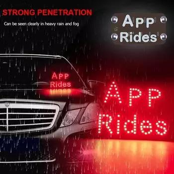 Для такси APP Rides Автомобильный знак Аксессуары для совместных поездок Автомобильное лобовое стекло Кабина Индикаторная лампа Светодиодный фонарь на крыше такси Аксессуары для такси белый