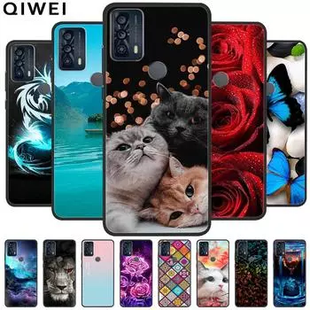 Для TCL 20B 6159K чехол черный бампер мягкие силиконовые чехлы для телефонов TCL 20B силиконовый чехол для TCL20B 20 B TPU Para Capa For TCL 20B 6159K