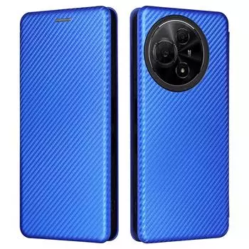 Для TCL 60 NxtPaper 4G Чехол Текстура углеродного волокна Ударопрочный Чехол для телефона из искусственной кожи Blue