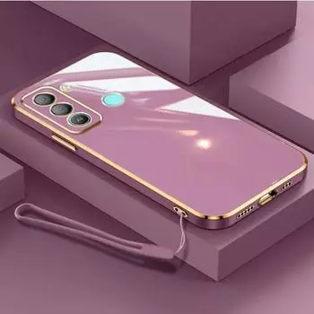 Для Tecno Pop 5 LTE чехол Tecno Pop 5 Pro чехол для телефона Роскошный противоударный силиконовый чехол с квадратным покрытием BD4 BD4i BD4a Чехлы For Tecno Pop 5 Pro&Case & Strap