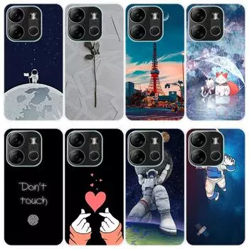 Для Tecno Pop 7 Pop7 Чехол Мягкая силиконовая задняя крышка Мультяшный чехол для телефона Разнообразие For Tecno Pop 7