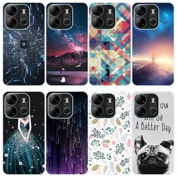 Для Tecno Pop 7 Pop7 Чехол Мягкая силиконовая задняя крышка Мультяшный чехол для телефона Модный For Tecno Pop 7