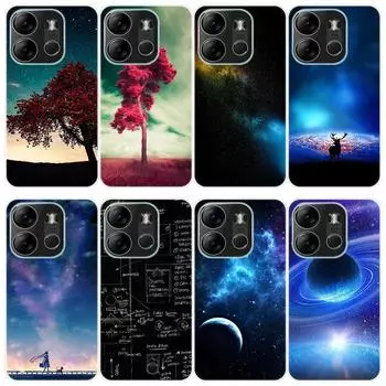Для Tecno Pop 7 Pop7 чехол Мягкая силиконовая задняя крышка чехол для телефона с рисунком Звездное небо For Tecno Pop 7