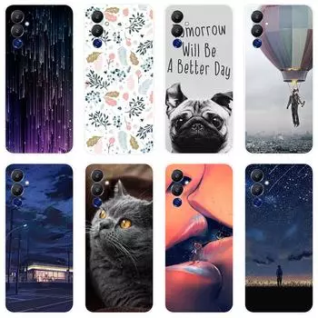 Для Tecno Pova 4 LG7n Чехол Мягкая силиконовая задняя крышка Модный чехол для телефона с героями мультфильмов For Tecno Pova 4 LG7n