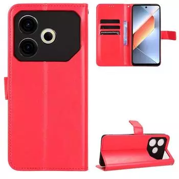 Для Tecno Pova 6 Neo 4G чехол роскошный флип PU кожаный кошелек ремешок подставка чехол для Tecno Pova 6 Pro 5 4 3 телефон сумки Tecno Pova 6 Neo 4G красный