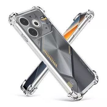 Для Tecno Pova 6 Neo чехол прозрачный противоударный подушка безопасности силиконовый мягкий чехол для телефона для Tecno Pova 6 Neo прозрачная задняя крышка защитный чехол For Tecno Pova 6 Neo