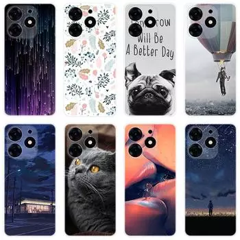 Для Tecno Spark 10 Pro Spark10 чехол Мягкая силиконовая задняя крышка модный чехол для телефона с мультяшным рисунком For Tecno Spark 10