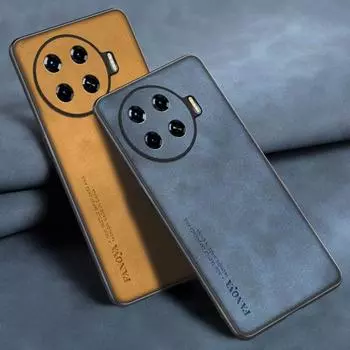Для Tecno Spark 20 Pro+ чехол Роскошный чехол для телефона из искусственной кожи для Tecno Spark 20 Pro Plus Задняя крышка Матовый силиконовый Полная защита Spark 20 Pro Plus серый