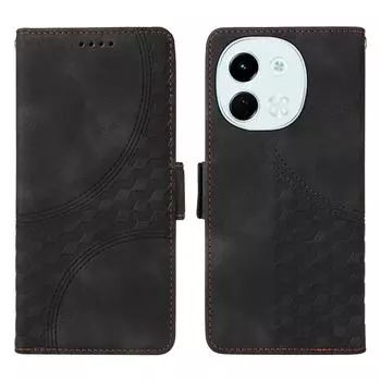 Для TECNO Spark 30 5G/Pova 6 Neo 5G Чехол Кожаный чехол для телефона Ромбовидный Звездный с тиснением Black