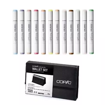 для тех, кто хочет рисовать COPIC Too Sketch 12B Wallet Set Многоцветный маркер для иллюстраций Маркер-маркер [Рекомендуется для использования на открытом воздухе]