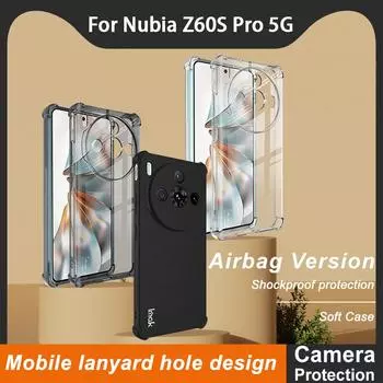 Для телефона Nubia Z60S Pro 5G чехол IMAK ударопрочный мягкий чехол Nubia Z60S Pro 5G чёрный