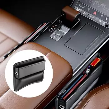 Для телефонов, кошельков, очков, аксессуаров для салона автомобиля, карманов для щелей, ящиков для хранения, переносных разделителей сидений, кожаных автомобильных сидений, органайзеров для щелей Black