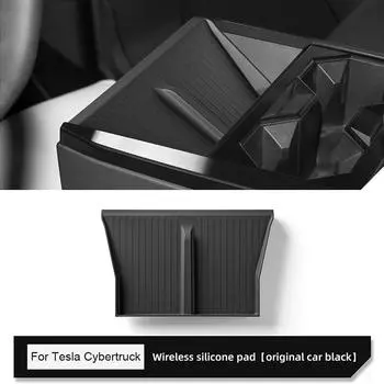 Для Tesla Cybertruck 2024 беспроводная зарядная панель автомобильный телефон нескользящий зарядный коврик держатель защитная накладка автомобильные аксессуары